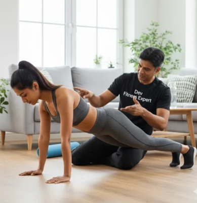 dev fitness expert plank exercise for core strength and posture correction