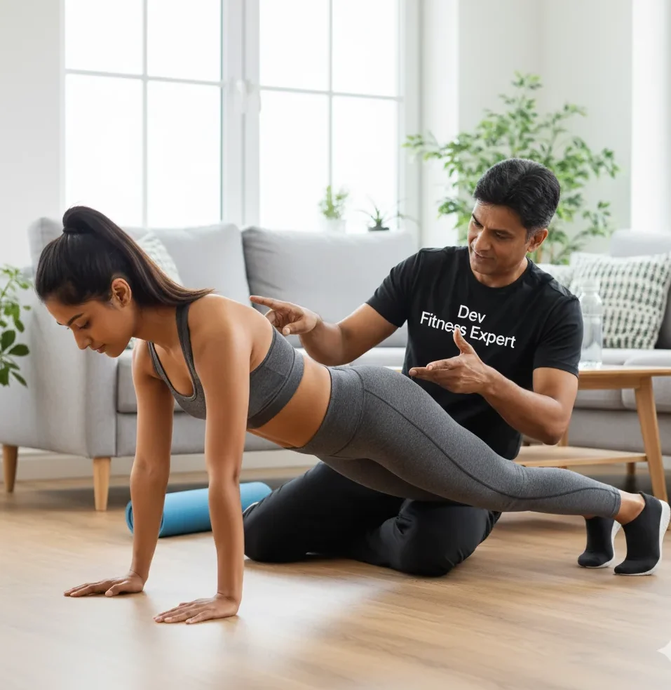 dev fitness expert plank exercise for core strength and posture correction