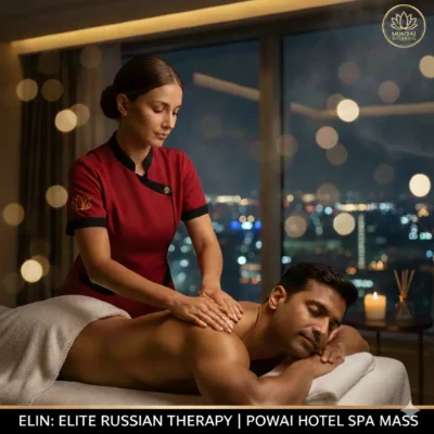 Elin Elite Russian Massage Therapy Powai Hotel Spa Massage - Professional Red Uniform Therapist.